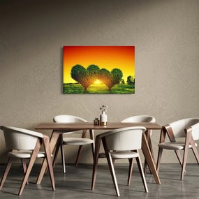 Kép - szív a fák tetején (90x60 cm)
