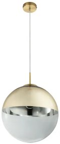 Globo 15858 Függeszték, metál arany, üveg átlátszó,arany, ø: 350, Foglalat típusa:1xE27 60W 230V