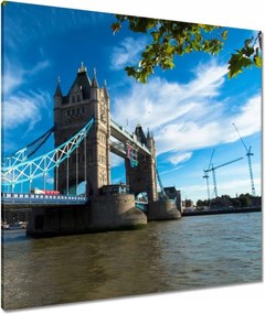 Vászonkép 90x90 Tower Bridge az éggel