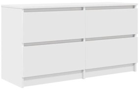 fehér szerelt fa TV-szekrény 100x35x54 cm