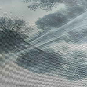 Téli természet képe (órával) (90x30 cm)