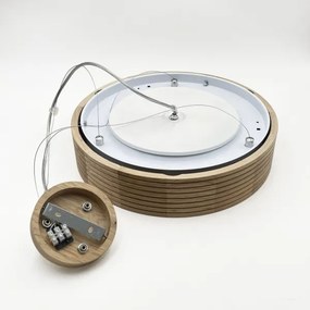 BRILAGI - CARVALHO MODERN LED csillár kábelen 2xE27/60W/230V, tölgy, átmérő 37,5 cm