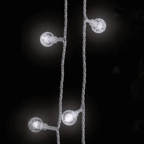 gömb alakú 8 funkciós hideg fehér tündérfényfüzér 400 LED 40 m