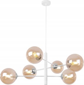 Függő Mennyezeti Lámpa Fehér Csillár Króm Méz Gömbök 6 Forrás A Nappaliba