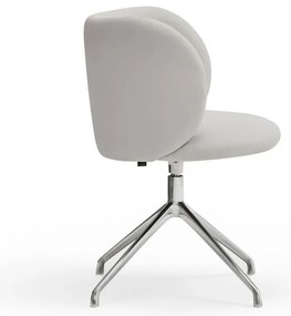 Világosszürke kárpitozott étkezőfotel Mogi – Teulat