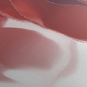 Kép - Piros absztrakt virág N⁰3 (órával) (90x30 cm)