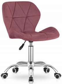 AVOLA VELVET irodai szék, sötétrózsaszín