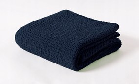 MrTowel ágytakaró 240x260cm 100% Pamut Puha Kapa Sötétkék