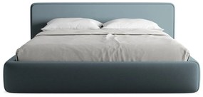 Kék kárpitozott ágyneműtartós franciaágy ágyráccsal 180x200 cm Kiana – Makamii