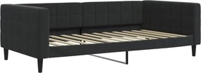 vidaXL fekete bársony kanapéágy 100 x 200 cm