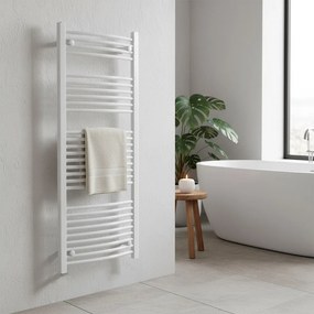 Íves törölközőszárító radiátor 1400x600 mm fehér