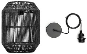 Aigostar - Csillár zsinóron 1xE27/60W/230V fekete