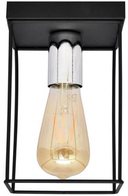 Mennyezeti lámpa FINN 1xE27/15W/230V fekete/króm