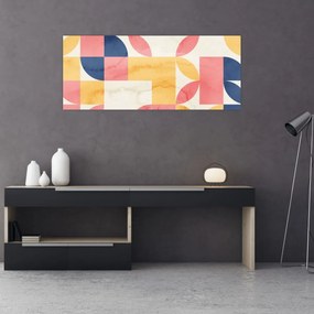 Kép - Absztrakció retro mintákkal (120x50 cm)