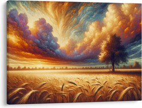 Kép – Fa a mezőn (70x50 cm)