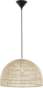 Nova Luce függeszték Melody natúr rattan fekete kábel E27 1x12W IP20