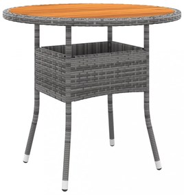vidaXL 3 részes szürke polyrattan kerti bisztrószett