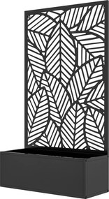 Outsunny magaságyás ültető, fali virágágy fém, kertifuttató 61 x 23 x 113 cm teraszra, virágcserép kúszónövényekhez, virágokhoz | Aosom