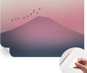 Öntapadós tapéta Divatos 3D fali ragasztóval Hegyi nyugat 152x104 cm