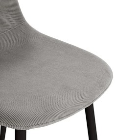 Világosszürke kárpitozott étkezőszék szett 4 db-os Minka – Marckeric