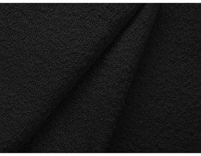 Fekete buklé kinyitható tárolóhelyes sarokkanapé (bal oldali-heverő résszel) Kyoto – Cosmopolitan Design