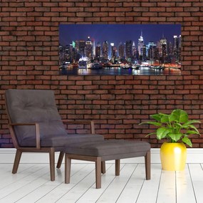 Kép - New York-i felhőkarcolók megvilágítva (120x50 cm)