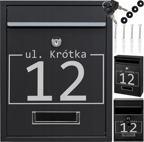 Postaláda Levél Fekete Minta Felirat