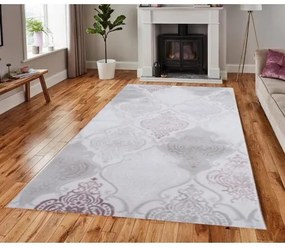 Píza elegáns akril szőnyeg mályva krém 200 x 300 cm
