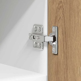 Függő szekrény polcokkal Riga 2 pcs Artisan tölgy és fehér