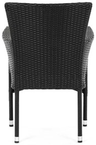 Fekete Polyrattan Kerti Szék. AZC-S2117 BK