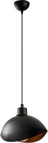 Sivani MR-833 fekete fém függőlámpa, 28 x 15 cm