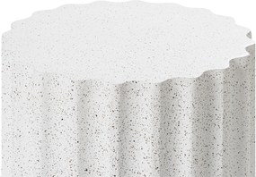 Tiaris kerek dohányzóasztal 41 cm - fehér terrazzo