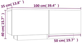 Füstös tölgy színű szerelt fa éjjeliszekrény 100 x 35 x 40 cm