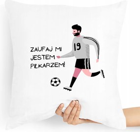 Ajándék Párna Labdarúgónak Labdarúgó Vagyok, fényképes mintával