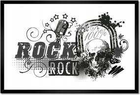 Poszterek keretben 60x40 Rock rock zene