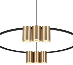 Csillár zsinóron GENESIS 10xGU10/8W/230V arany