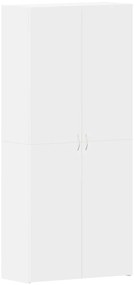 Fehér Cipőszekrény 80x35.5x180 cm Megmunkált fa