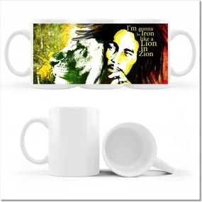 Bob Marley Lion in Zion nyomott mintás bögre