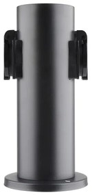 Solight PG10B kültéri 2 aljzatos, 230V, IP44, fekete, kerek oszlop