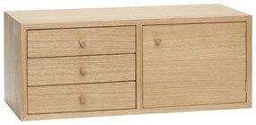 Natúr színű függő szekrény tölgyfa dekorral 50x20 cm Piccolo – Hübsch
