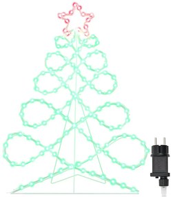 Karácsonyi Fa Forma Világítás Sokszínű 80 x 56 cm PVC