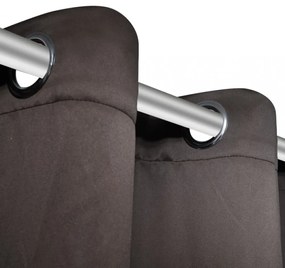 2 db barna sötétítőfüggöny fémkarikákkal 135 x 245 cm