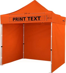 Összecsukható pavilon saját reklámnyomással, SUPER modell - 3x6 - Narancs