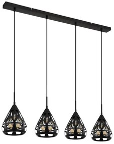 Globo 15889-4H - Csillár zsinóron HASSAN 4xE27/40W/230V