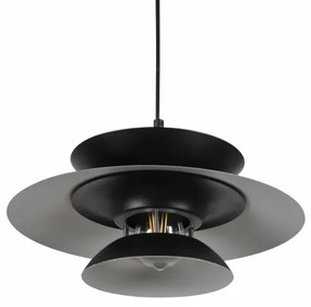 Csillár zsinóron BERIT 1xE27/20W/230V fekete