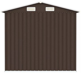 barna horganyzott acél kerti fészer 205 x 129 x 183 cm