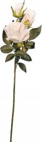 Mesterséges Ág 3 Rózsa 65 cm Krém Virágok Dekoráció Asztal Dekoráció