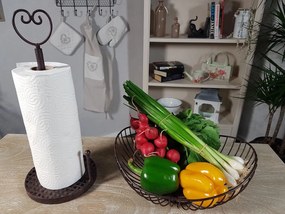 Vintage papírtörlő tartó antik fekete