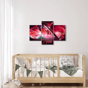Piros fraktálos kép (90x60 cm)