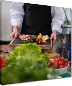 Vászonkép 50x50 Tányér beefsteak